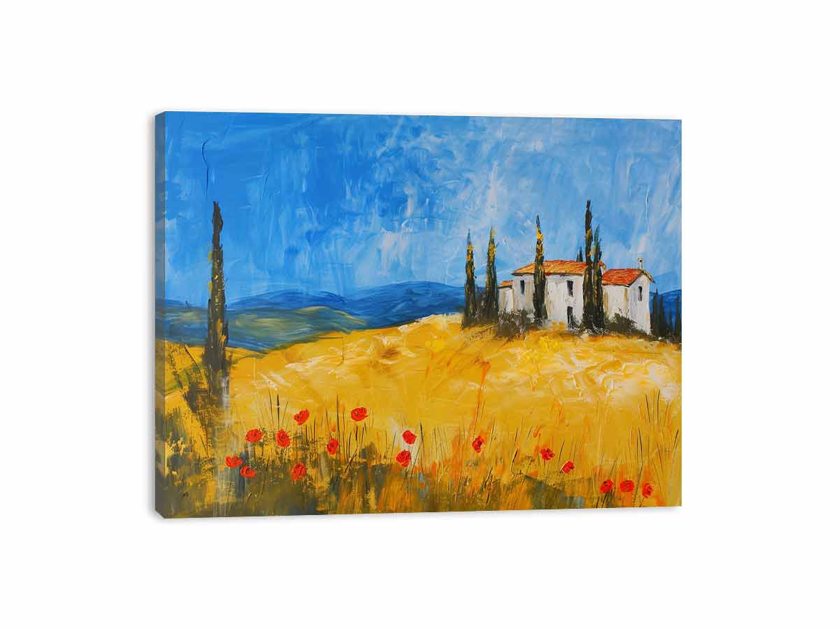 Hillside House Canvas Art Print-3