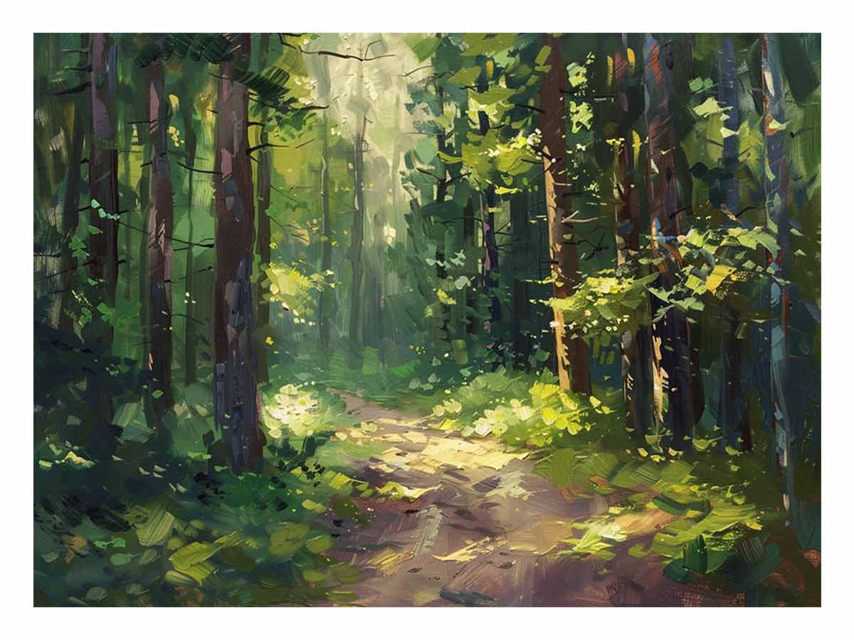 Forest Path Wall Art painting-0