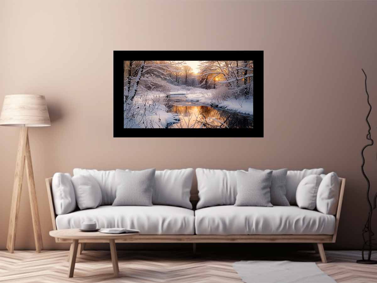Snow River Canvas Art Print-2