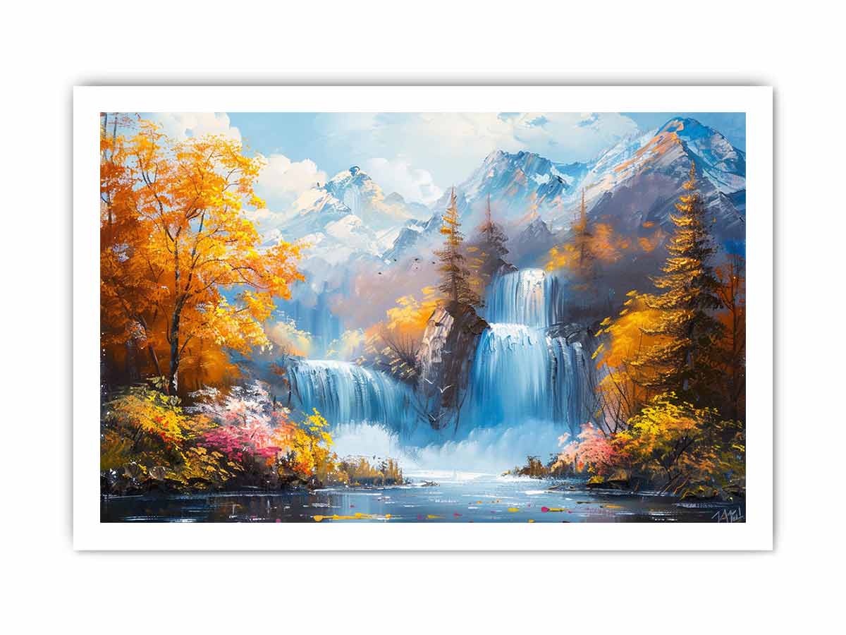 Waterfall Landscape Wall Art-8