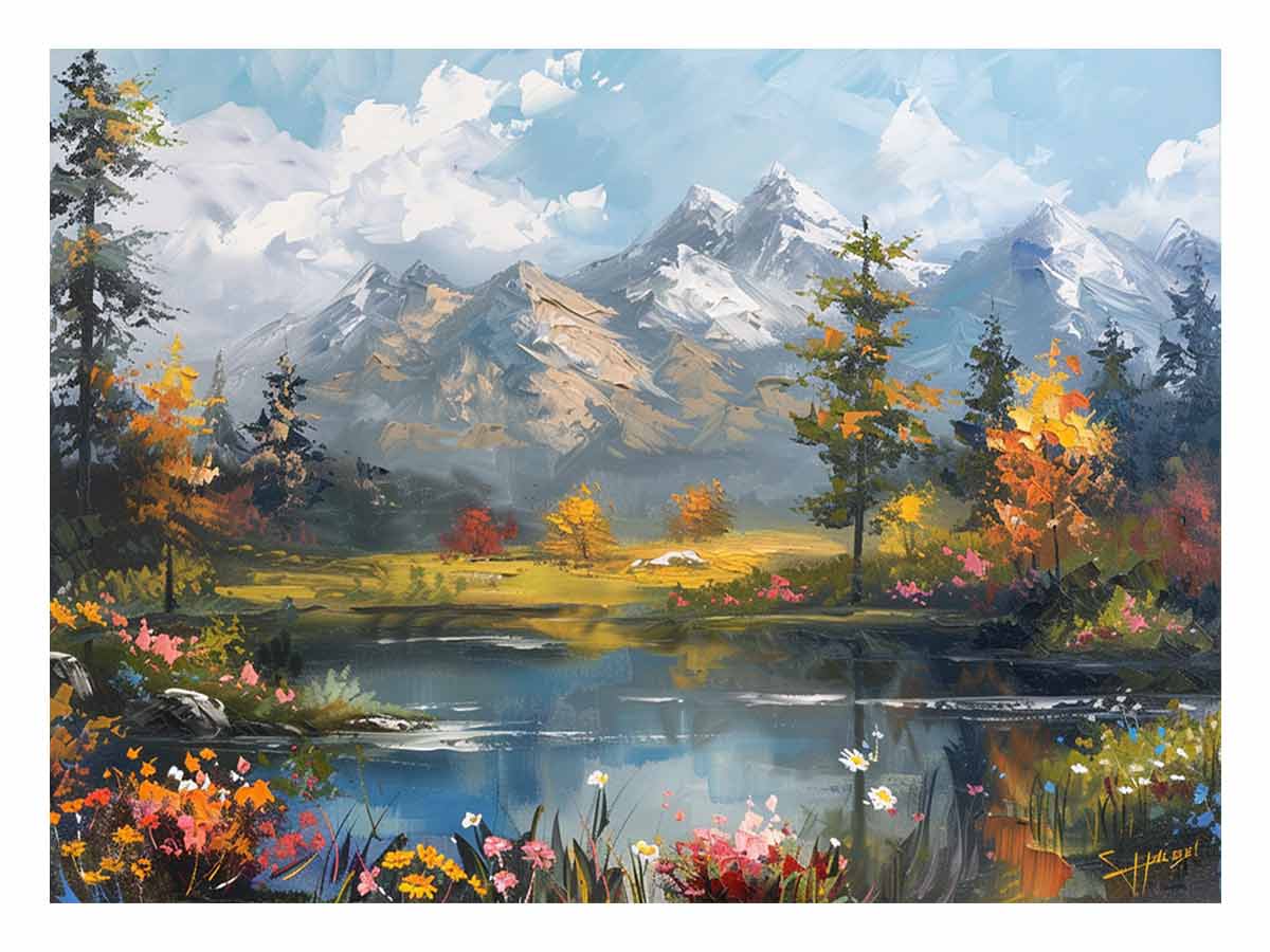 Autumn Landscape Canvas Painting-0