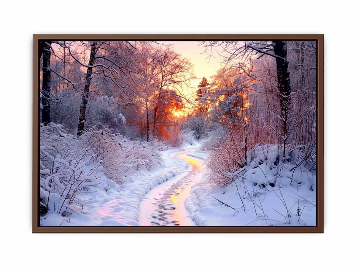 Snow River Canvas Art Print-6