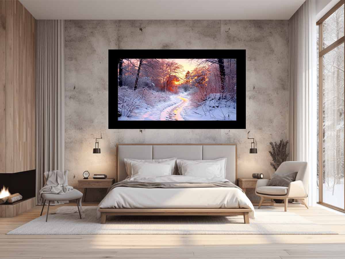 Snow River Canvas Art Print-1