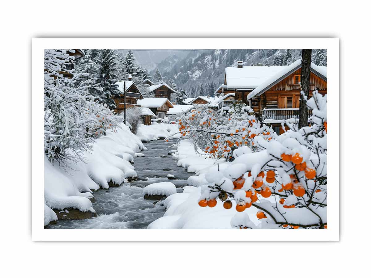 Winter Landscape Canvas painting-8