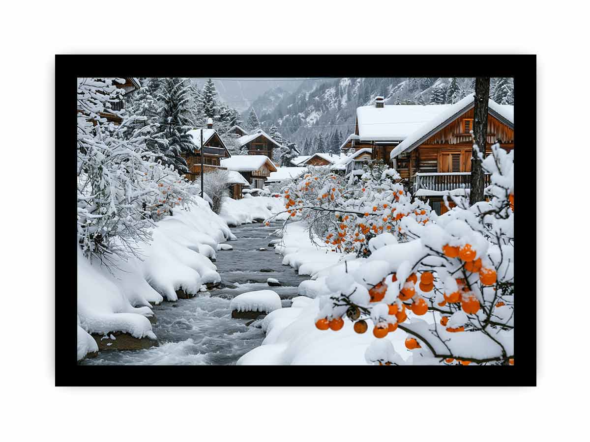 Winter Landscape Canvas painting-7