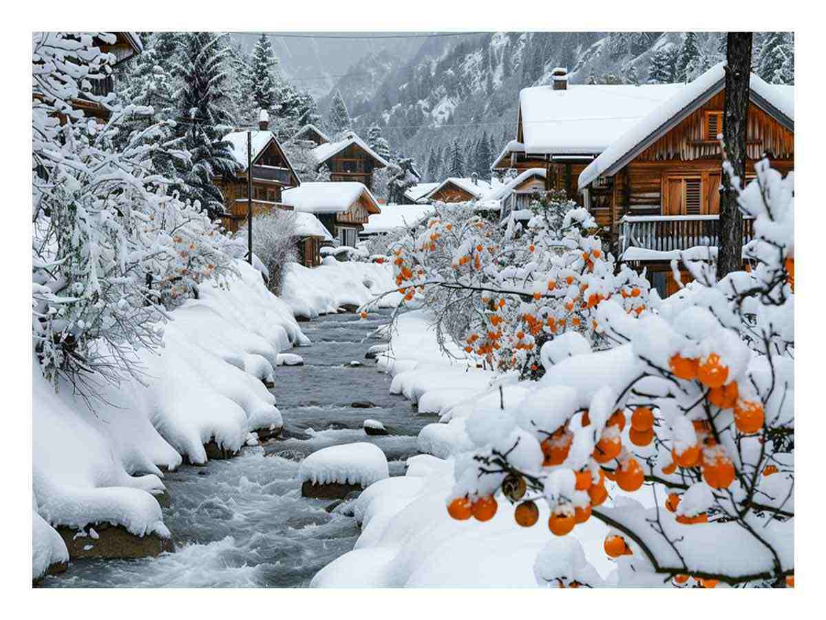 Winter Landscape Canvas painting-0