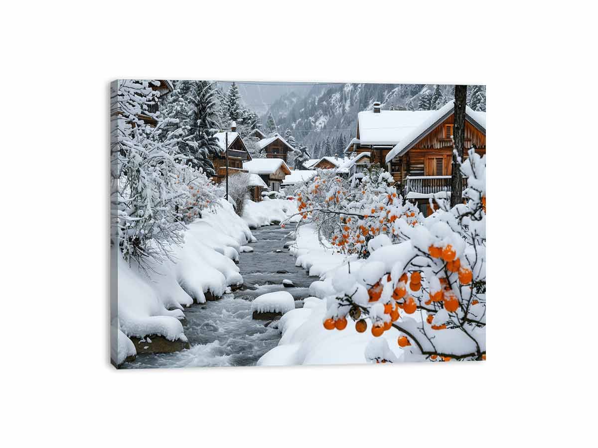 Winter Landscape Canvas painting-3