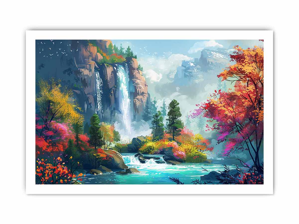 Waterfall Canvas Art Print-8