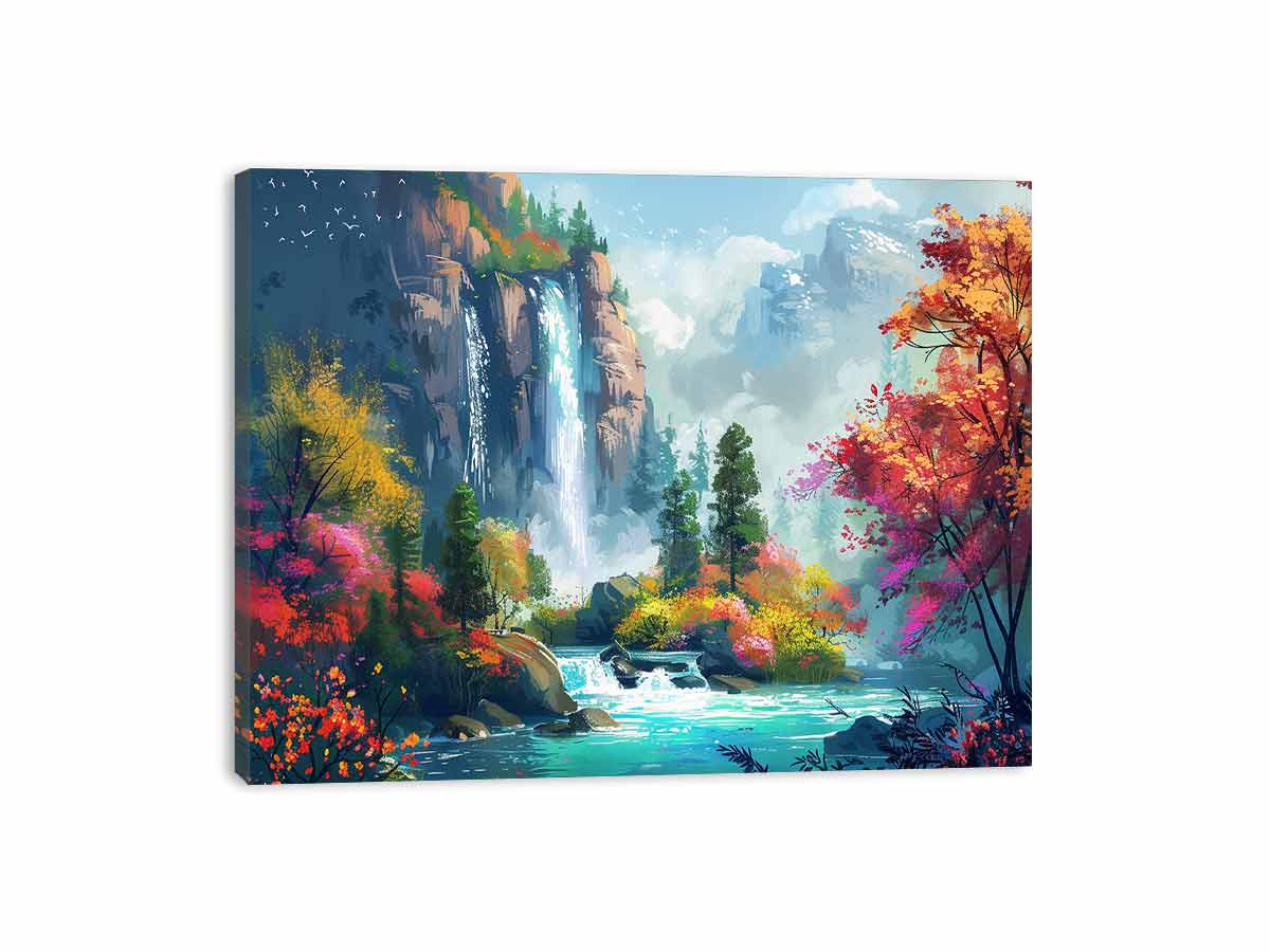 Waterfall Canvas Art Print-3