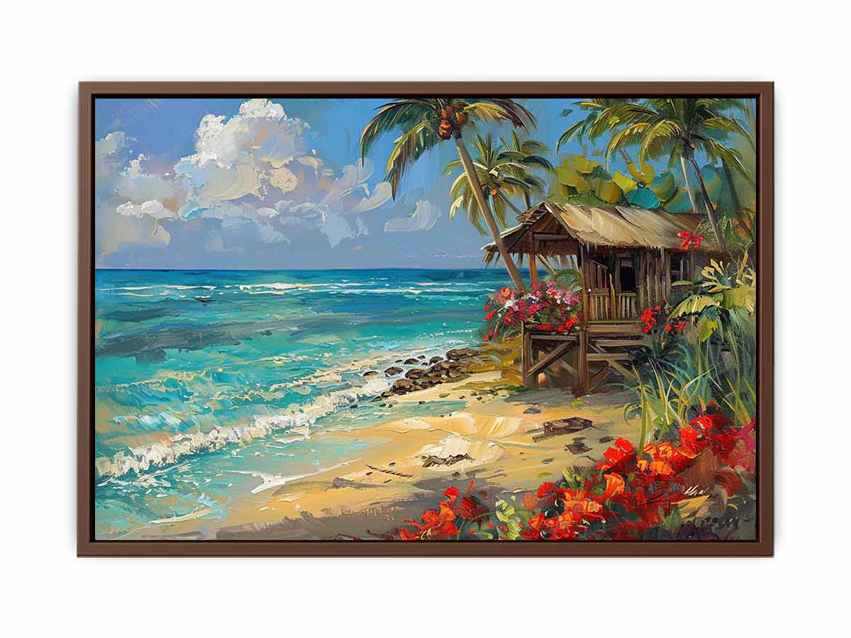 Beachside House Canvas Painting-6