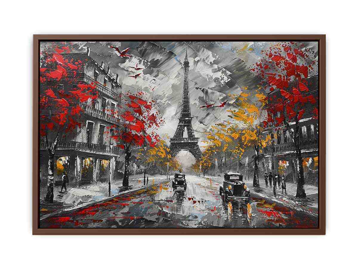 Eiffel Tower Paris Street Canvas Art Print-6