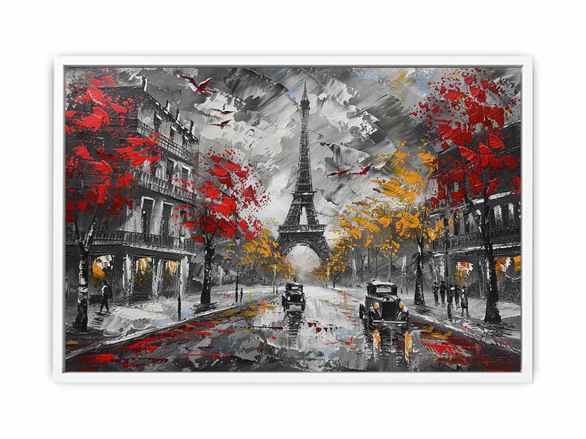 Eiffel Tower Paris Street Canvas Art Print-5