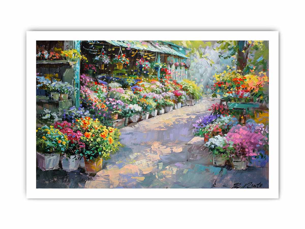 Flower Market Canvas Art Print-8