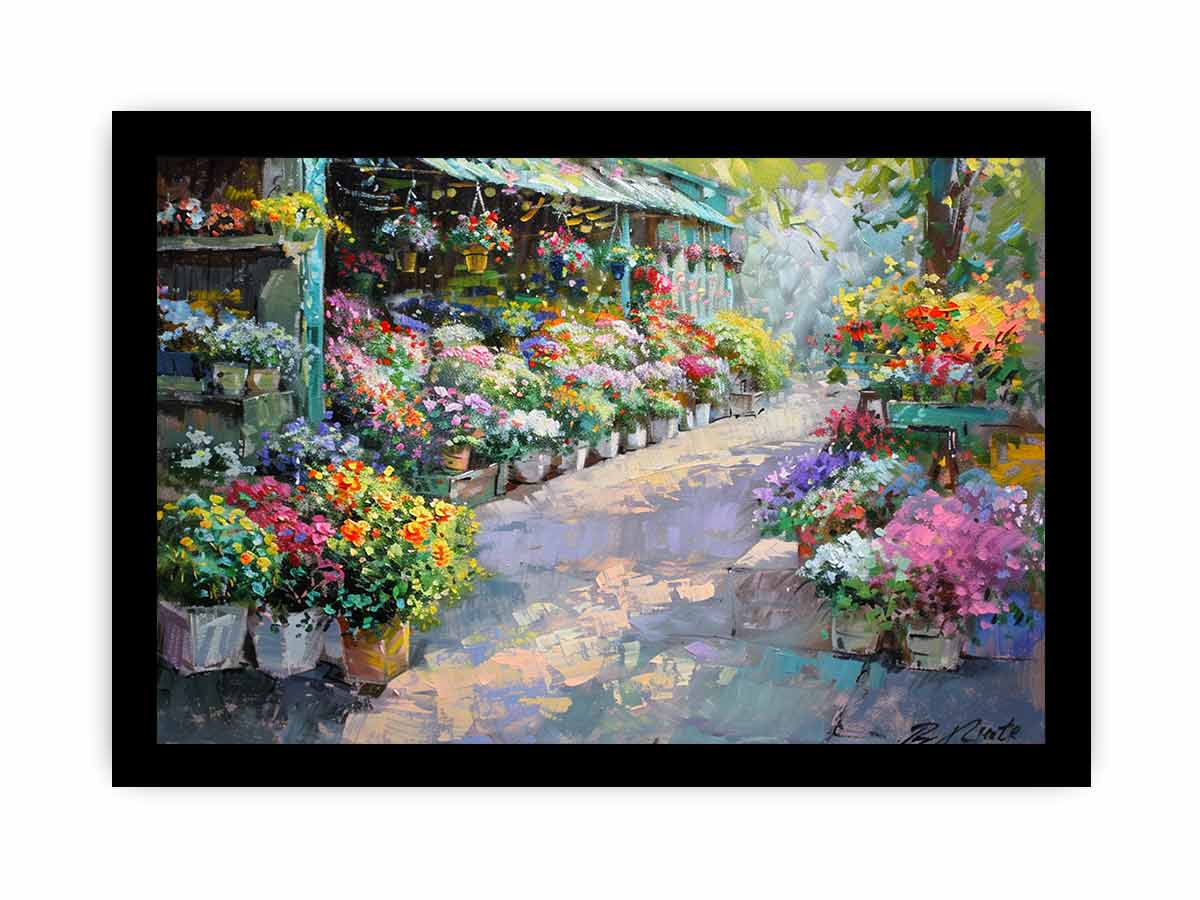 Flower Market Canvas Art Print-7