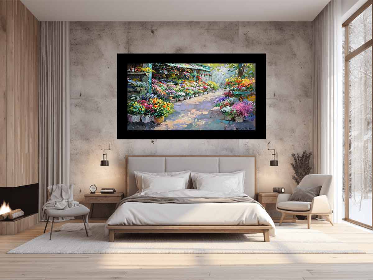 Flower Market Canvas Art Print-1