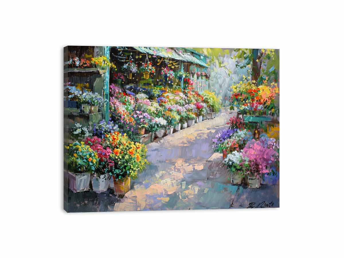 Flower Market Canvas Art Print-3