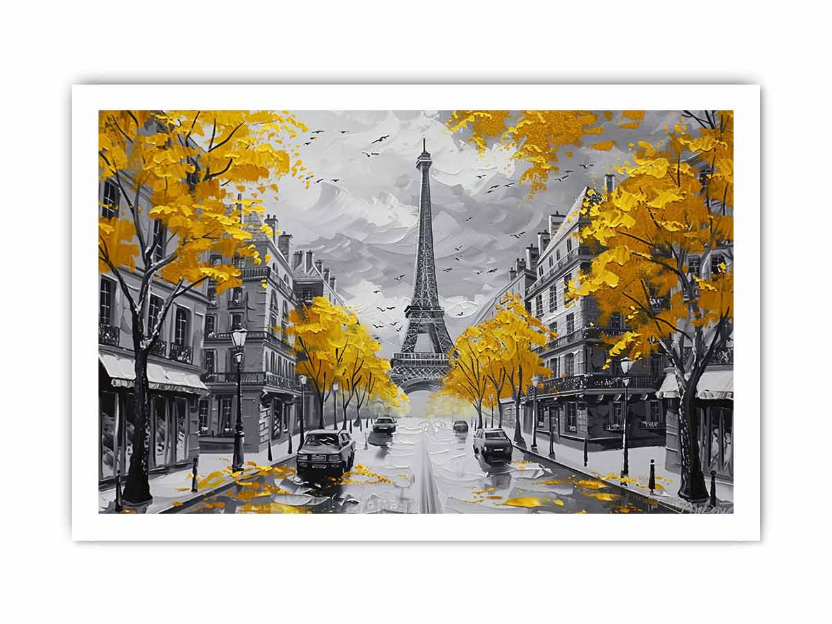 Eiffel Tower Paris Street Wall Art Painting-8