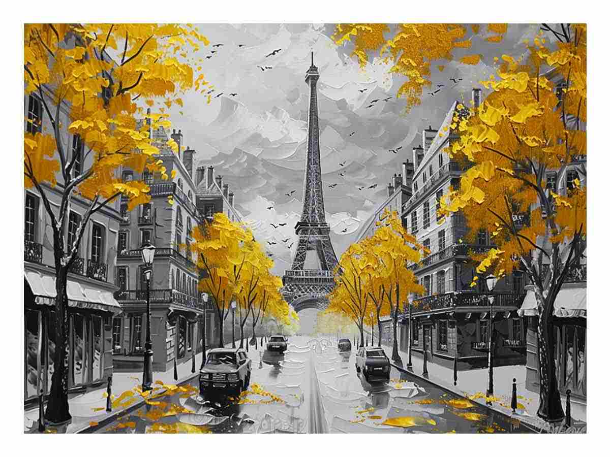 Eiffel Tower Paris Street Wall Art Painting-0