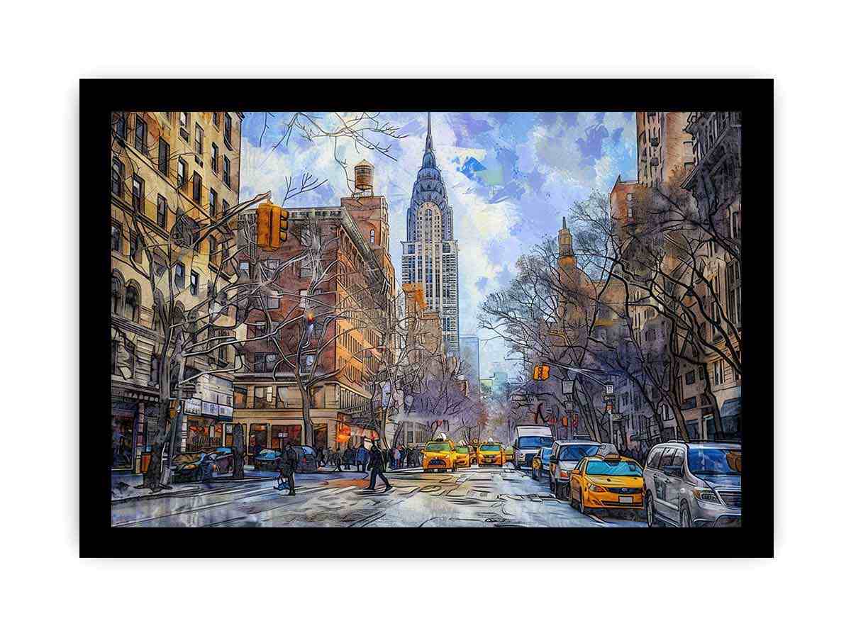 New York Street Canvas Art Print-7