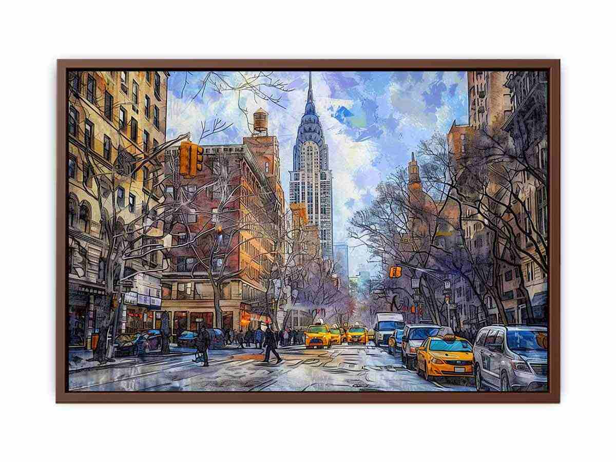 New York Street Canvas Art Print-6