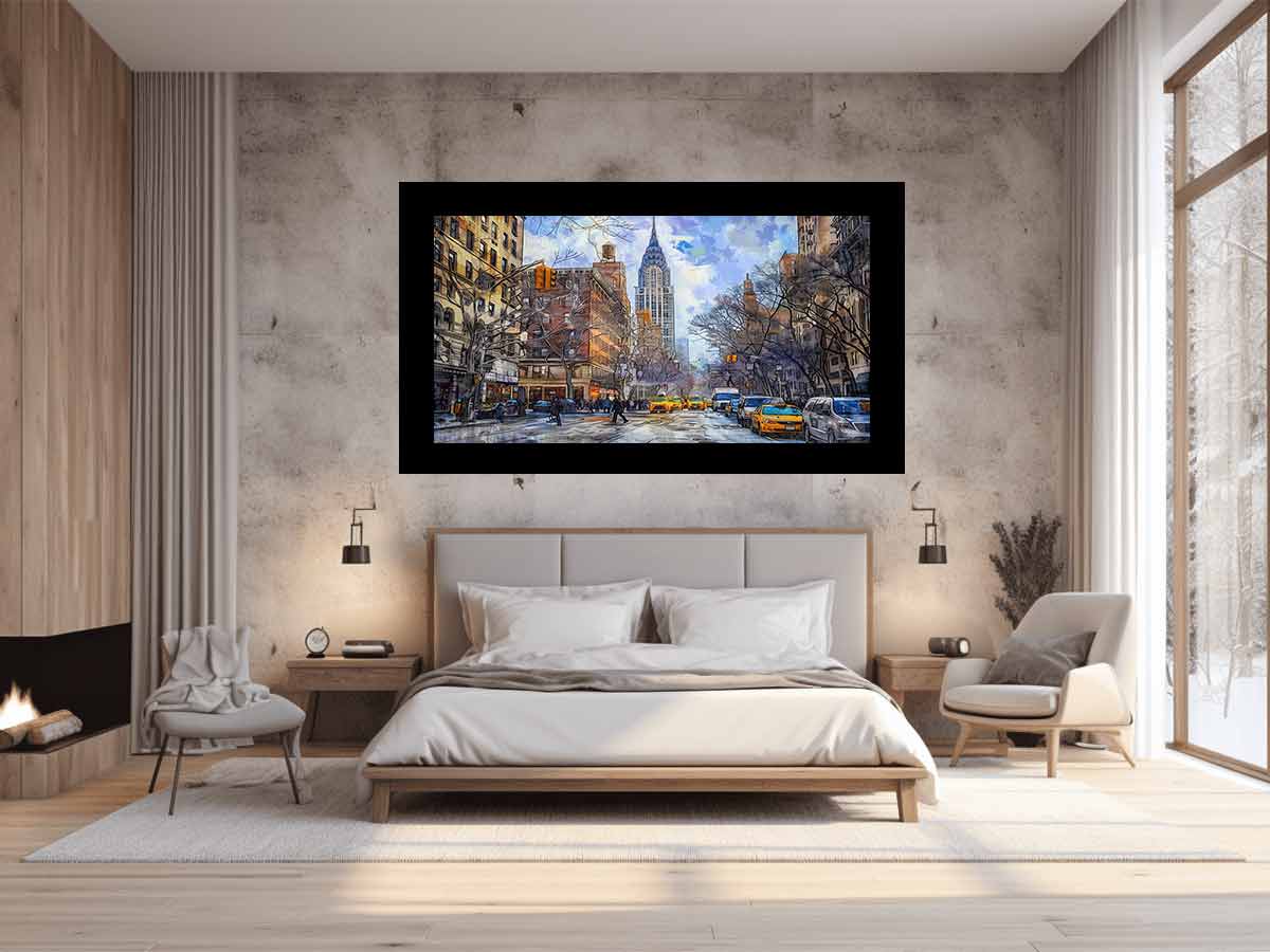New York Street Canvas Art Print-1