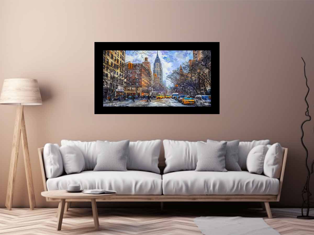 New York Street Canvas Art Print-2