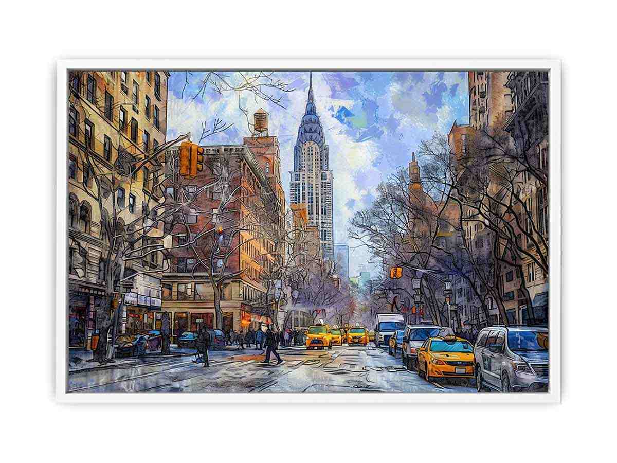 New York Street Canvas Art Print-5