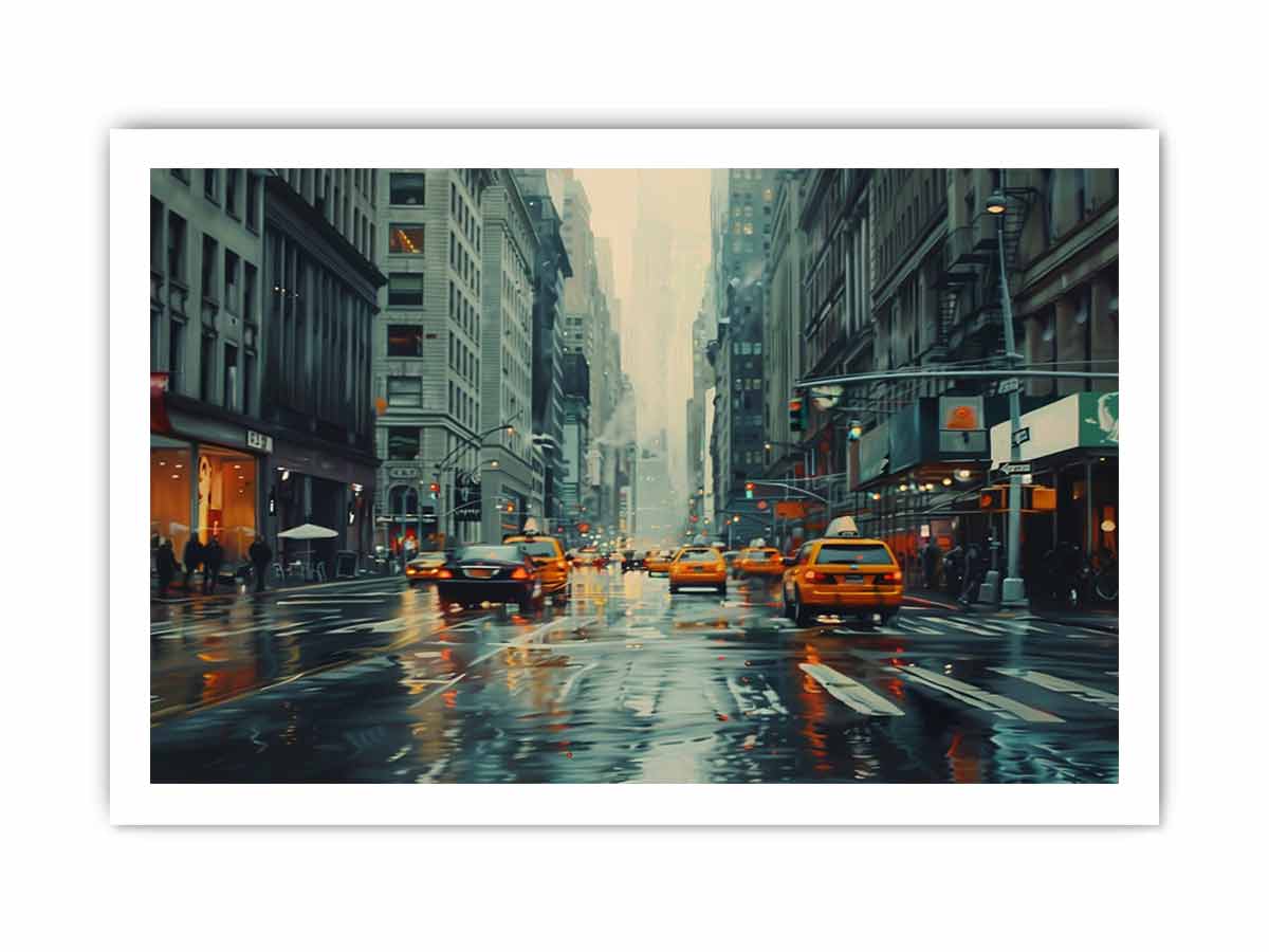 New York Street Wall Art Painting-8