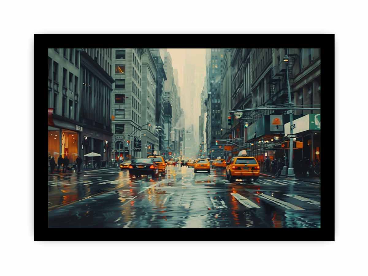 New York Street Wall Art Painting-7