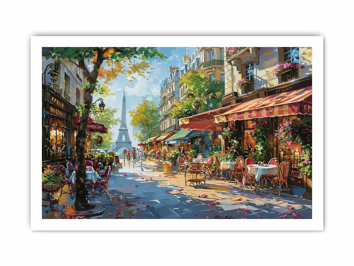 Paris Street Canvas Painting-8