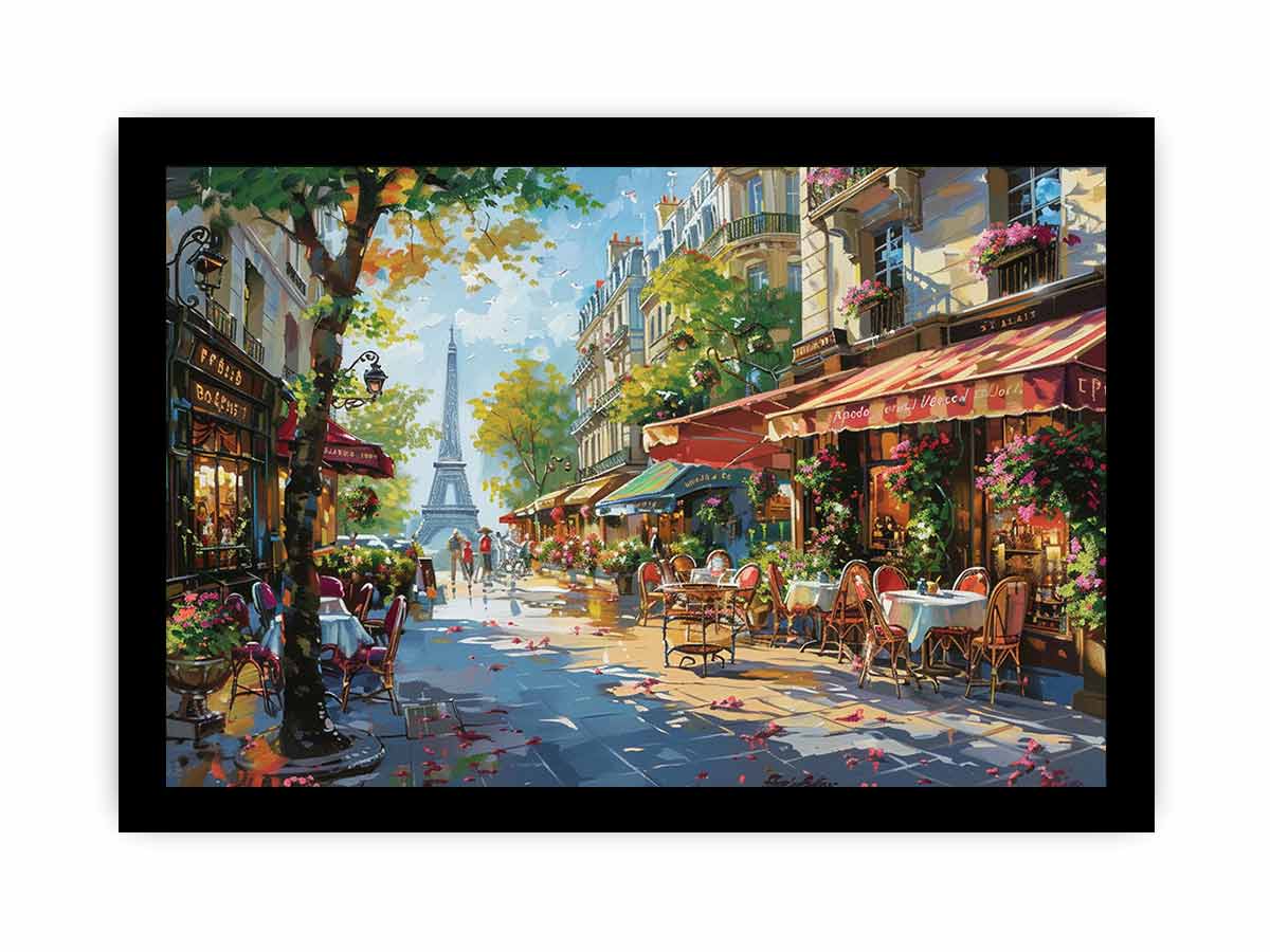 Paris Street Canvas Painting-7