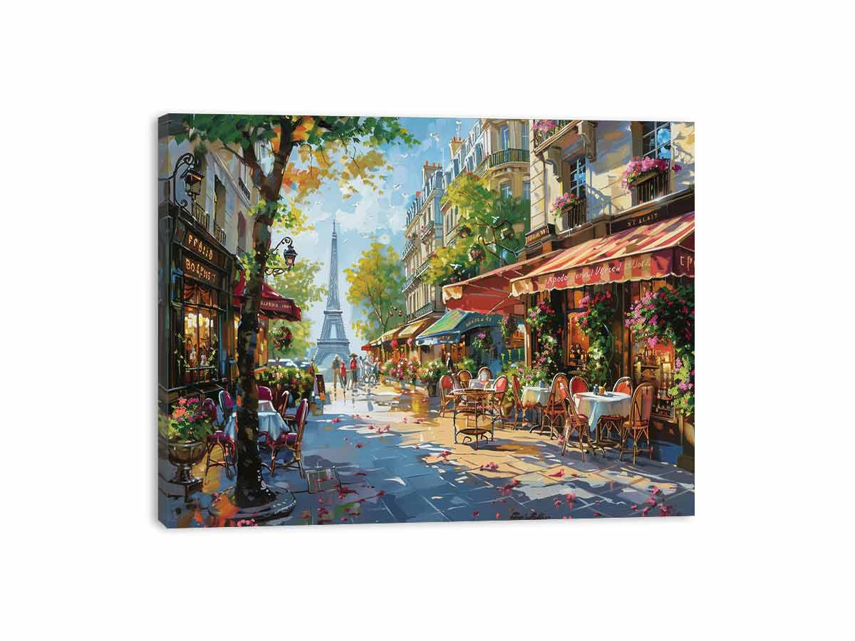 Paris Street Canvas Painting-3