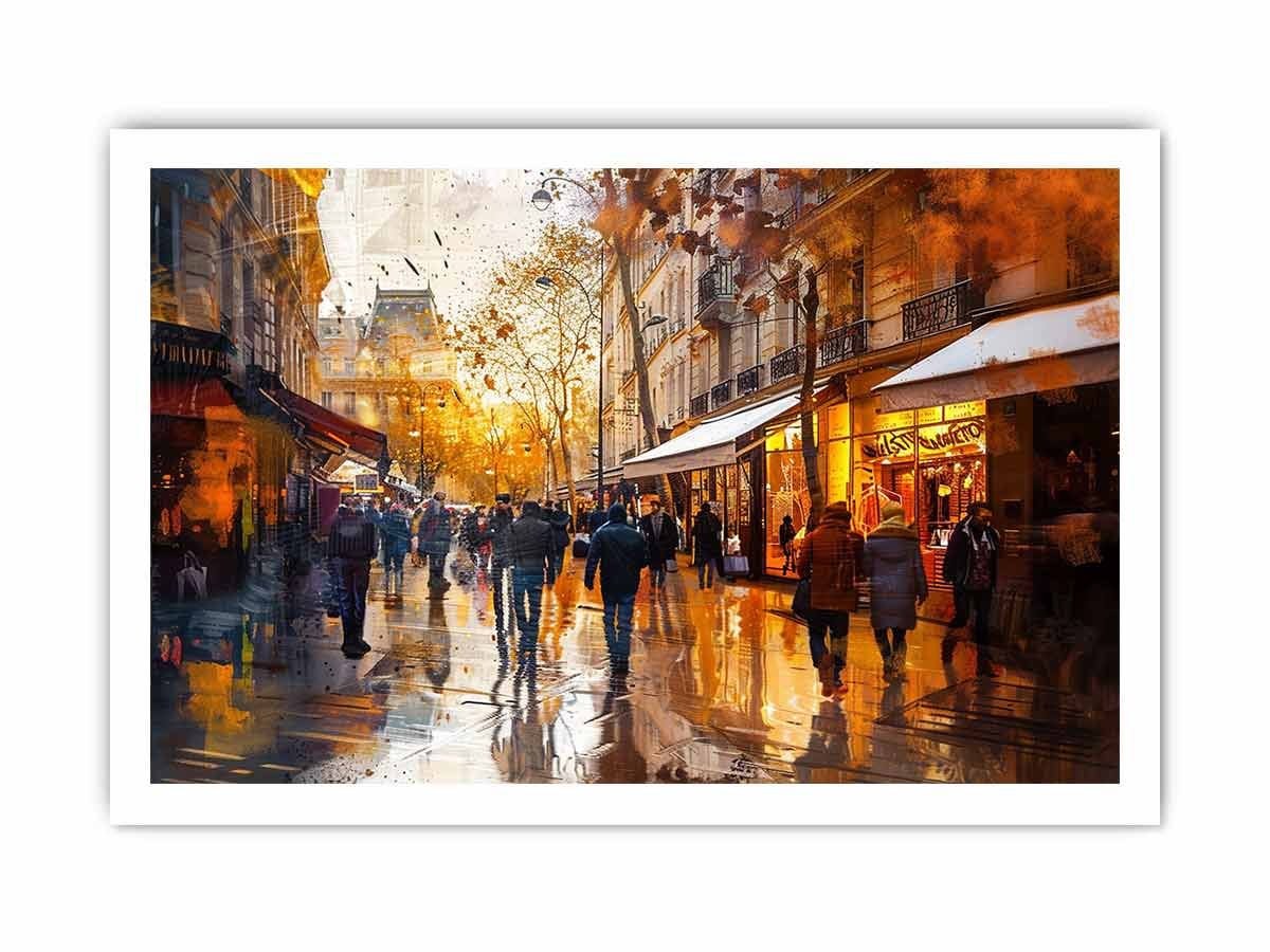 paris Street Wall Art print Painting-8