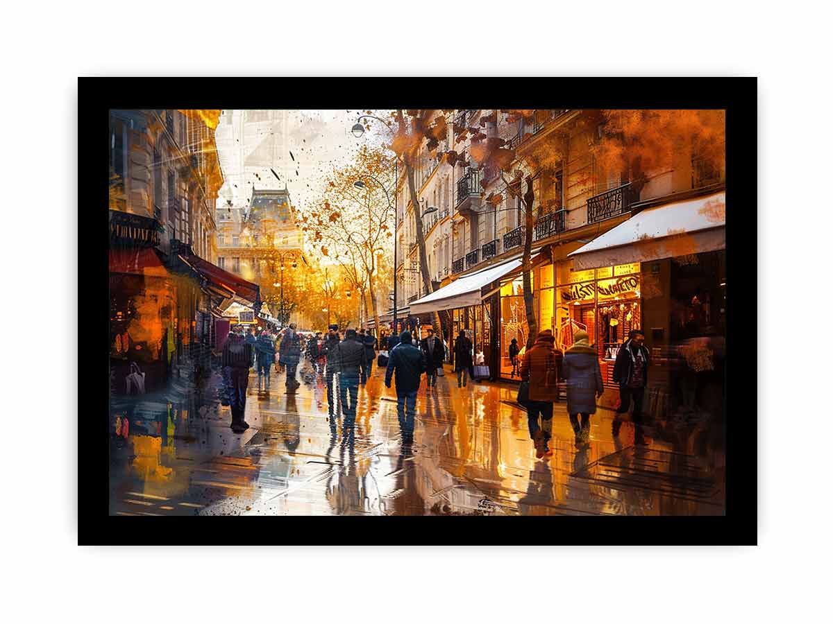 paris Street Wall Art print Painting-7