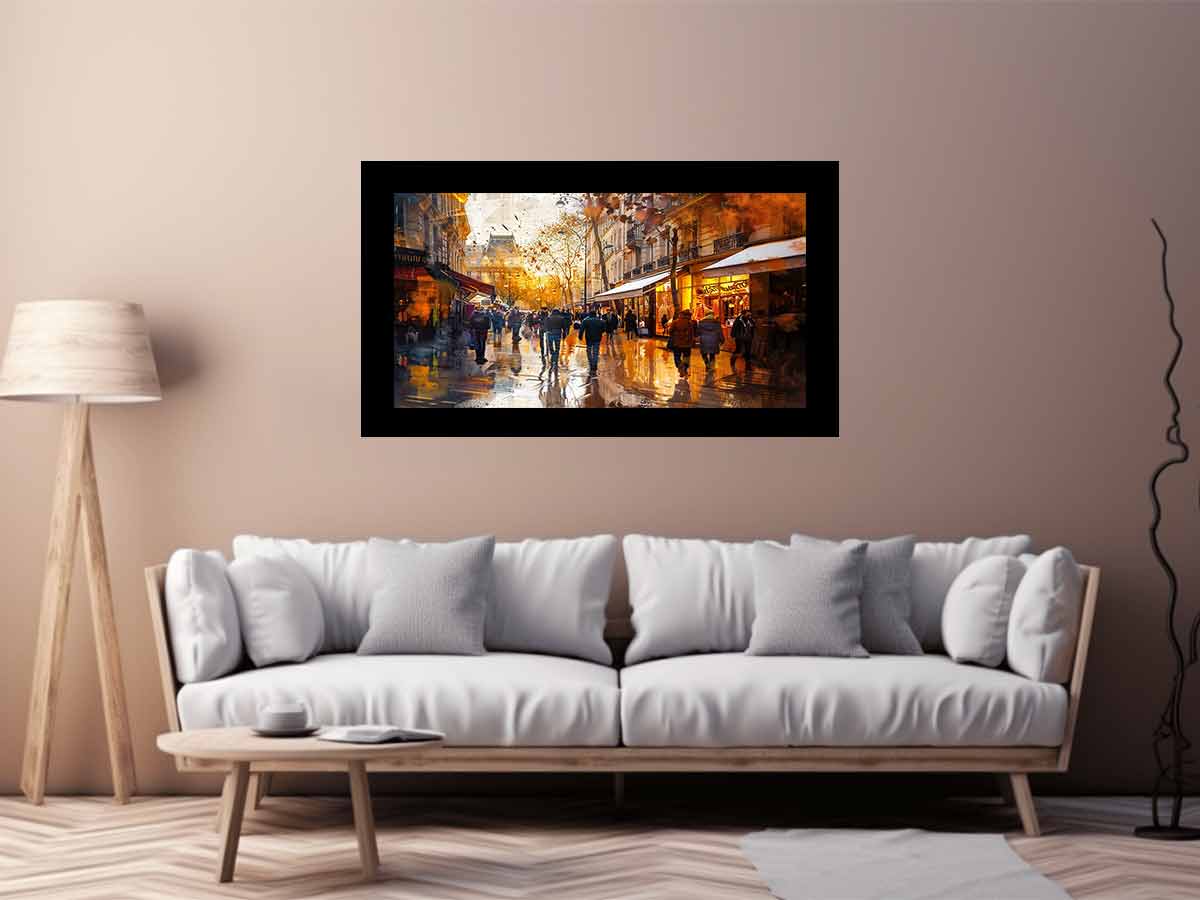paris Street Wall Art print Painting-2