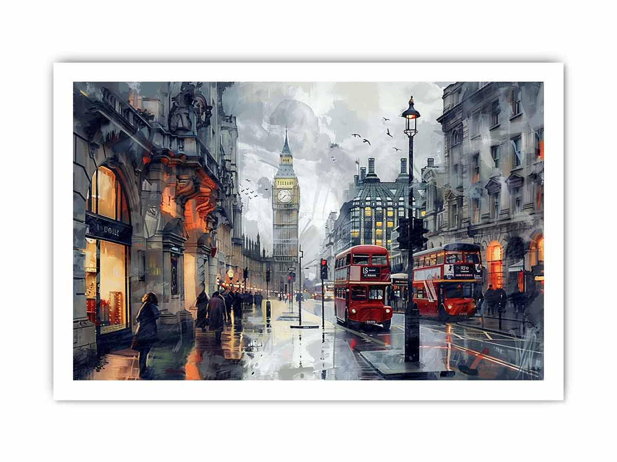 London Clock Tower Canvas Painting-8
