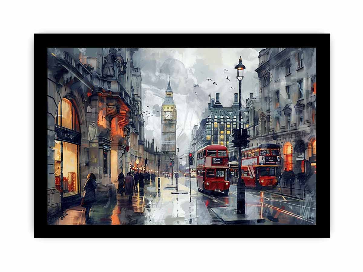 London Clock Tower Canvas Painting-7