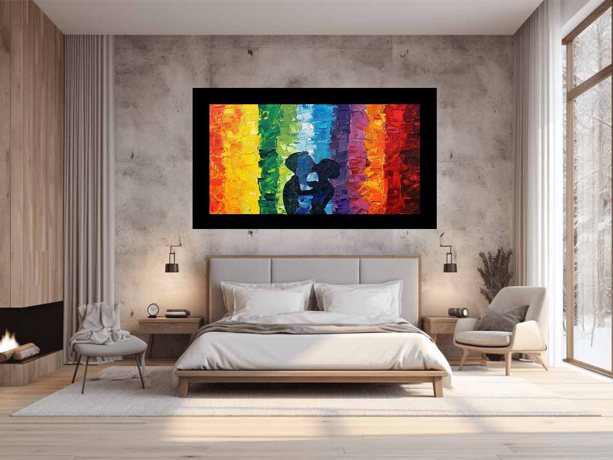 LGBT Rainbow Love Canvas Art Print-1