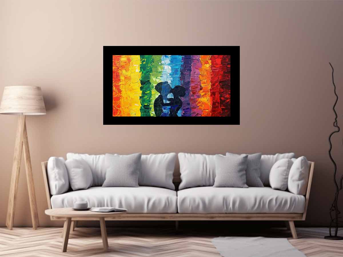 LGBT Rainbow Love Canvas Art Print-2
