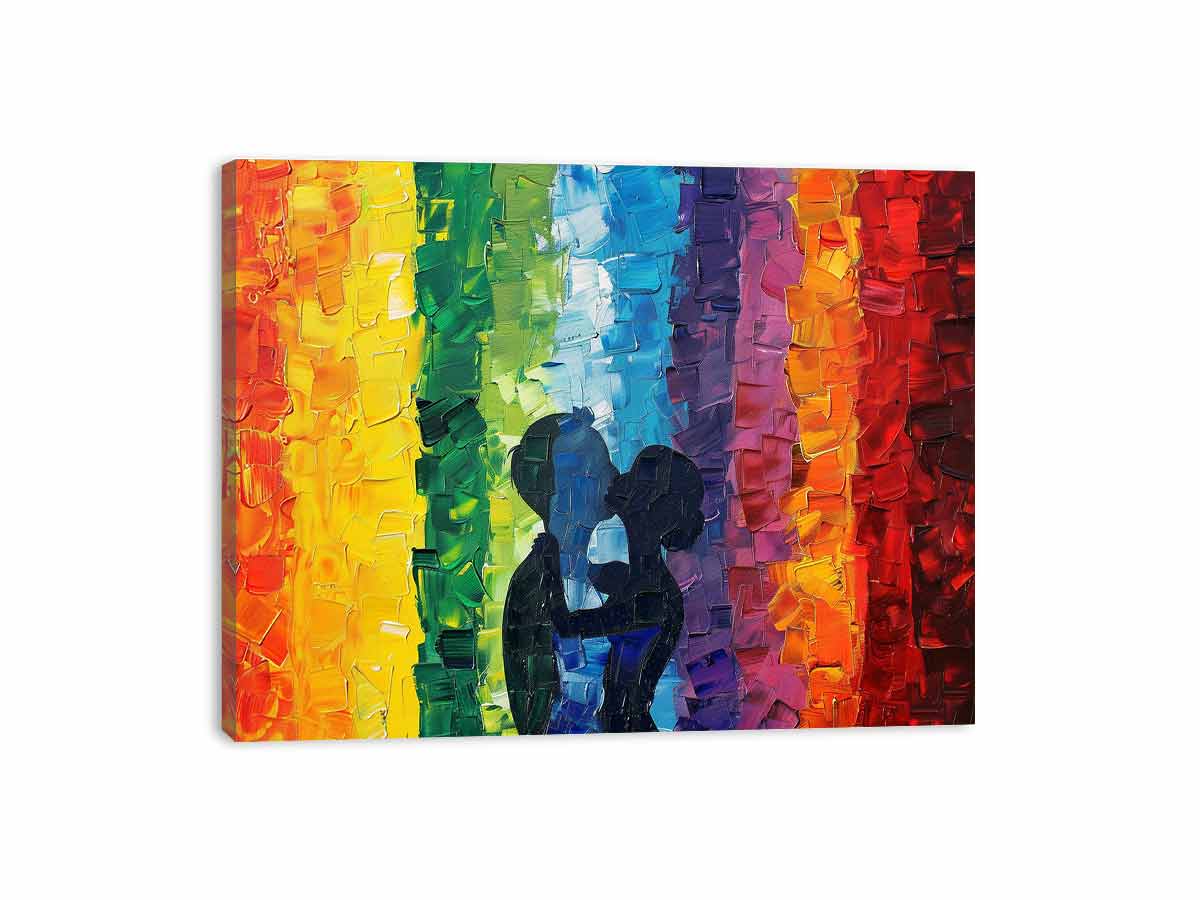 LGBT Rainbow Love Canvas Art Print-3