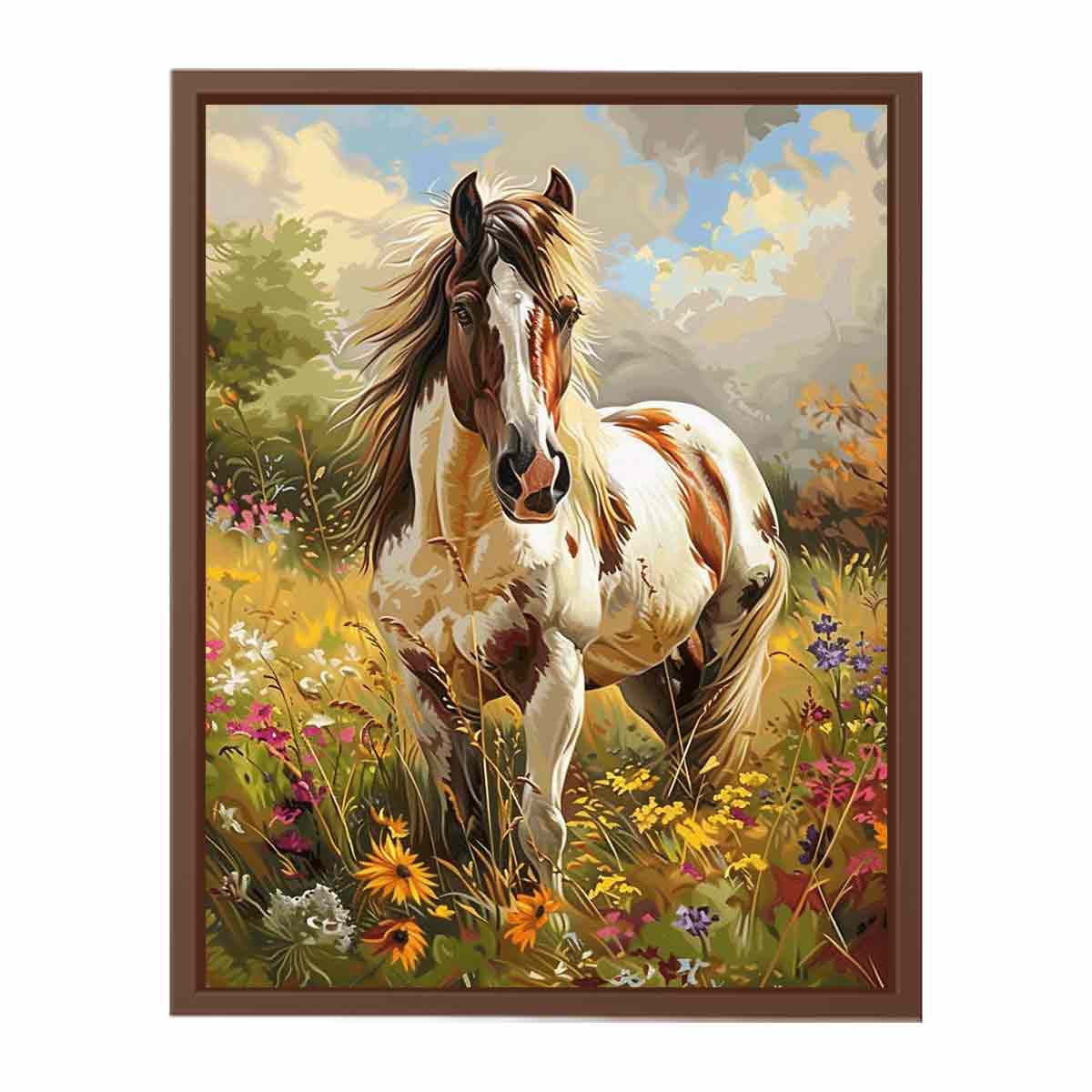 Pony Horse Canvas Art Print Painting-6