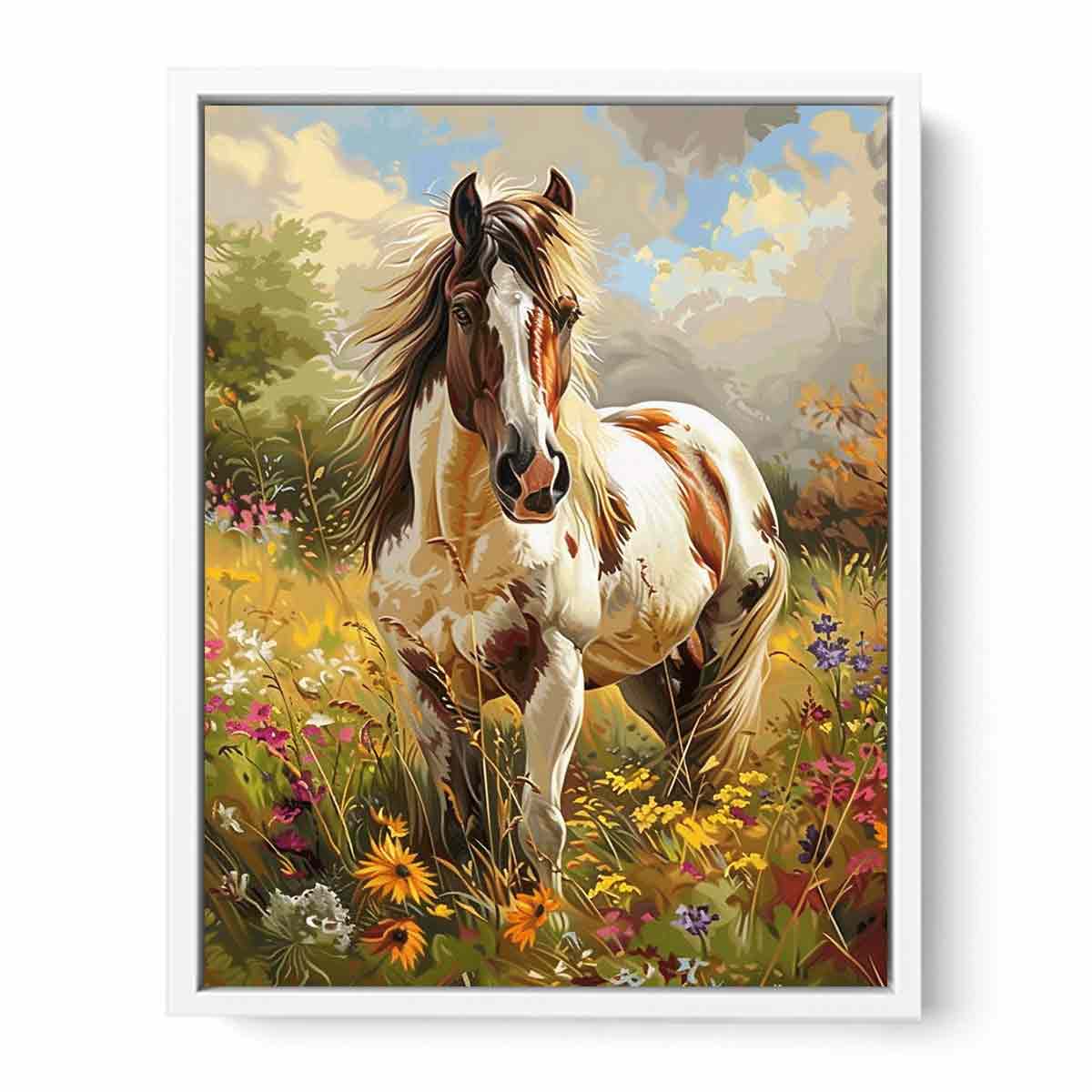 Pony Horse Canvas Art Print Painting-5