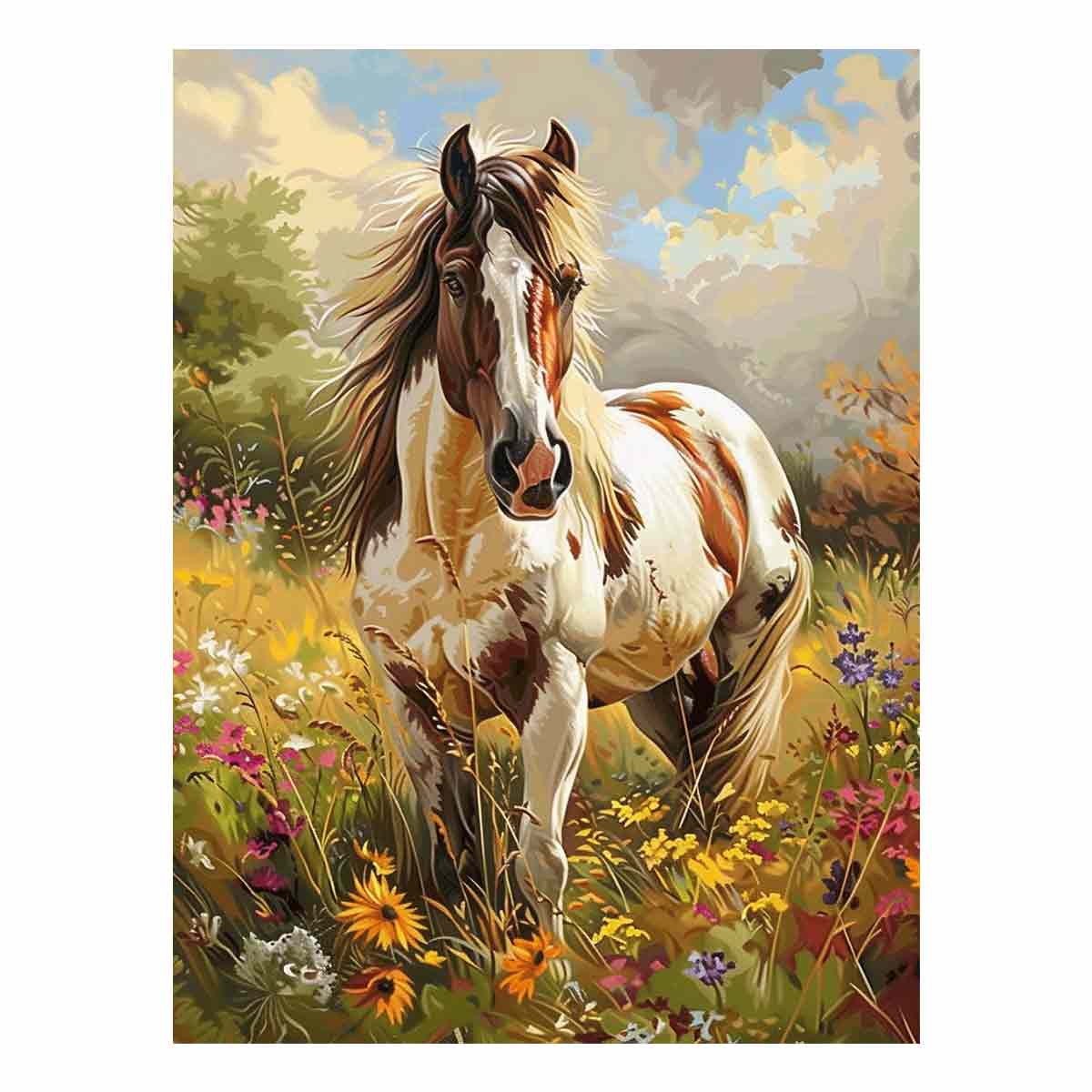 Pony Horse Canvas Art Print Painting-0