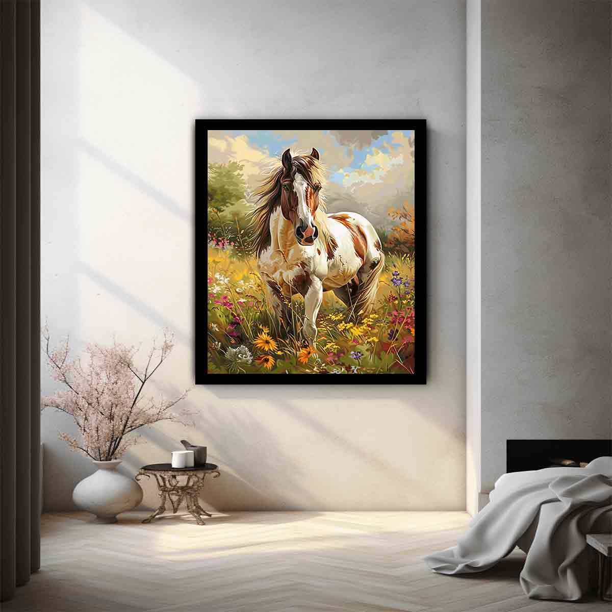Pony Horse Canvas Art Print Painting-1
