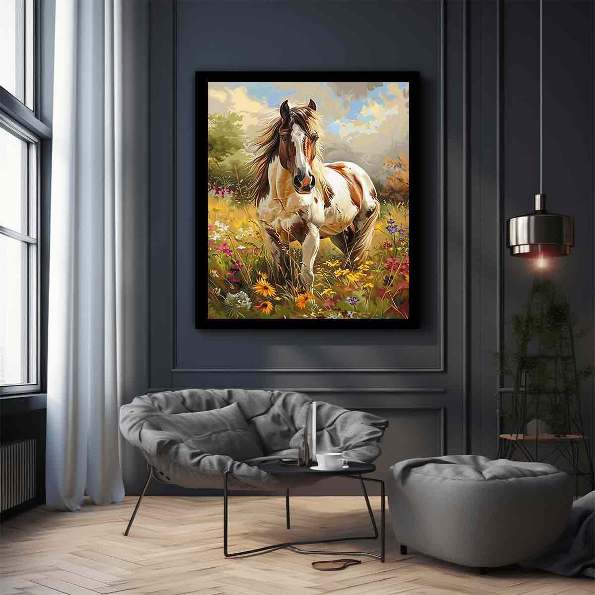 Pony Horse Canvas Art Print Painting-2