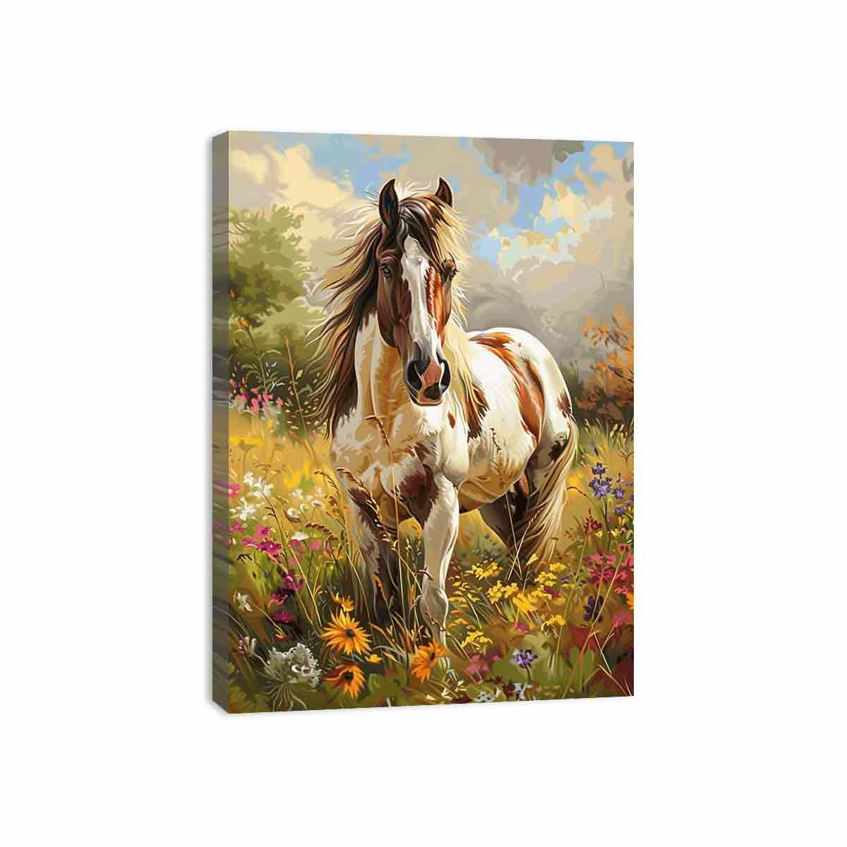 Pony Horse Canvas Art Print Painting-3