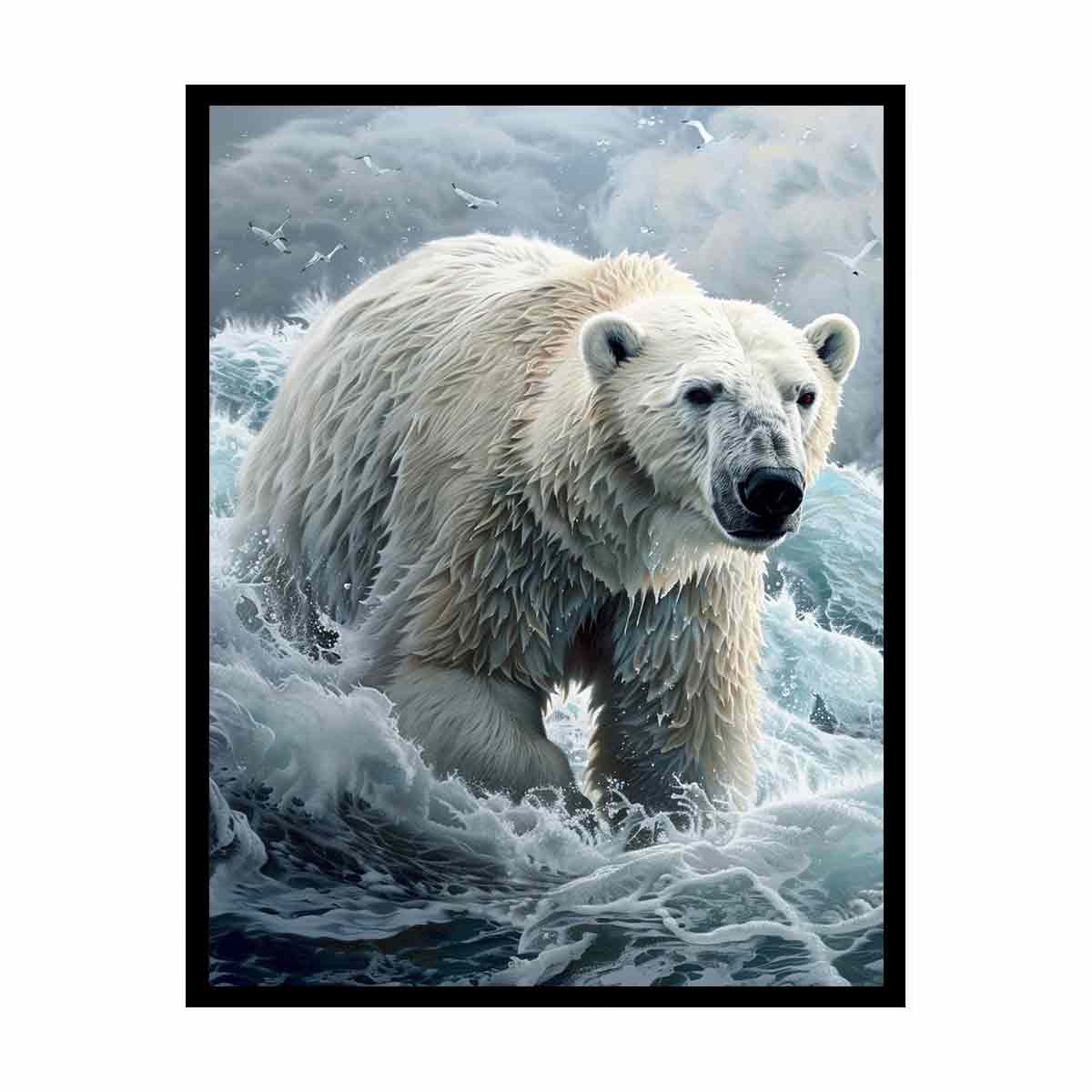 Polar Bear Canvas Art Print-4