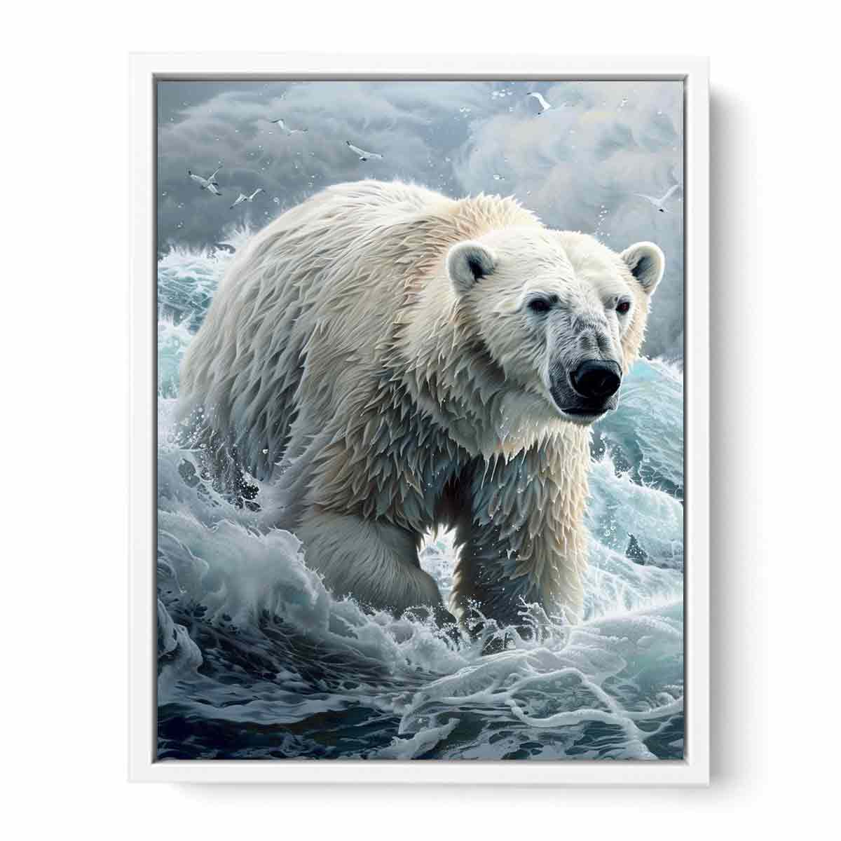 Polar Bear Canvas Art Print-5