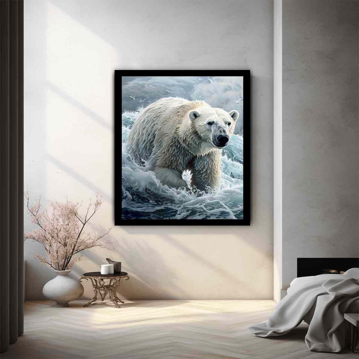 Polar Bear Canvas Art Print-1