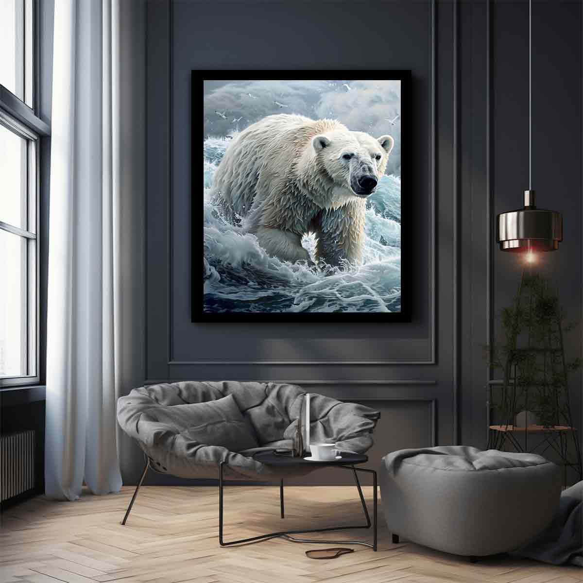 Polar Bear Canvas Art Print-2
